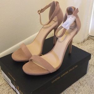 NEW! Lulu’s Mauve Nude Strap Stiletto Heel Sandal, Size 9